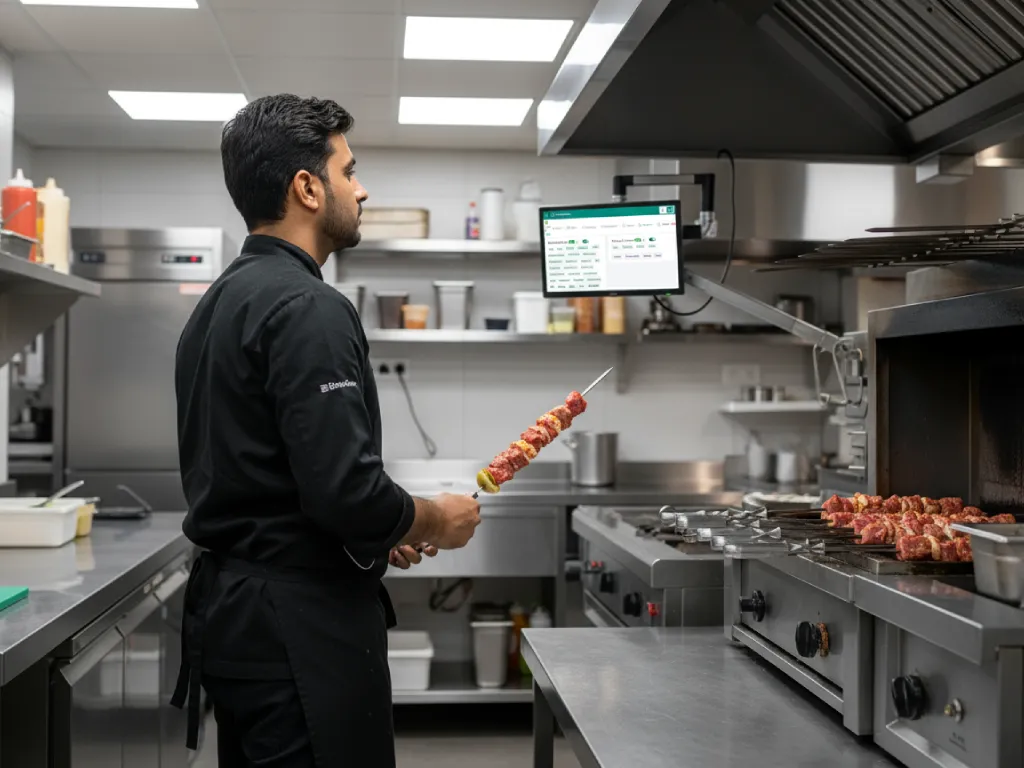 Restaurant inventory management screen showing wastage entry